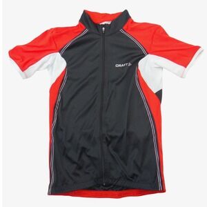 Craft Mens L1 Ventilation Cycling Jersey Black Red White Full Zip Size M 1900874